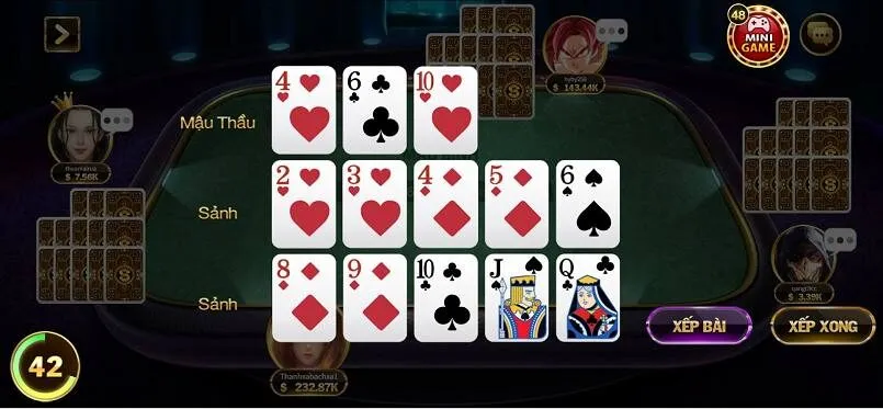 Cách tính tiền khi so chi trong mậu binh