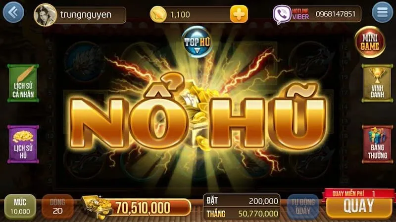 Giao diện chính thức của cổng game Xengclub